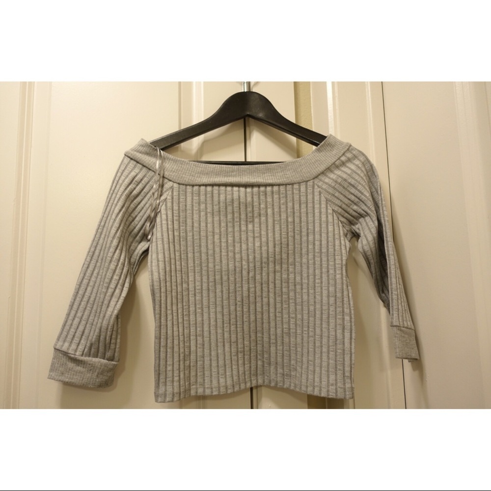 Topshop off shoulder crop top